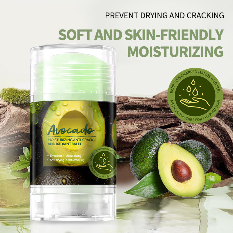 Moisturizing hand and foot cream in avocado packaging, designed for soft and skin-friendly moisturizing and anti-cracking care.