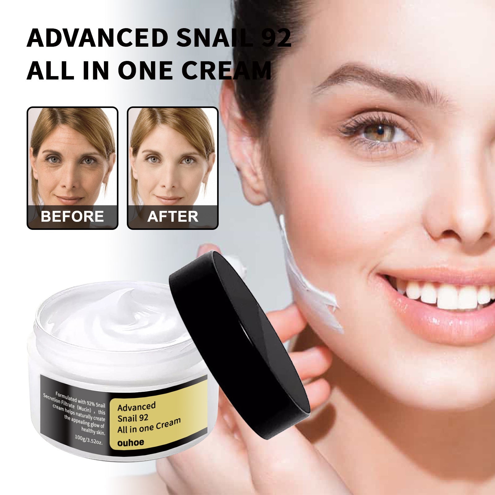 Burford Glow Luxury Snail Cream – Anti-Aging Firming Moisturizer