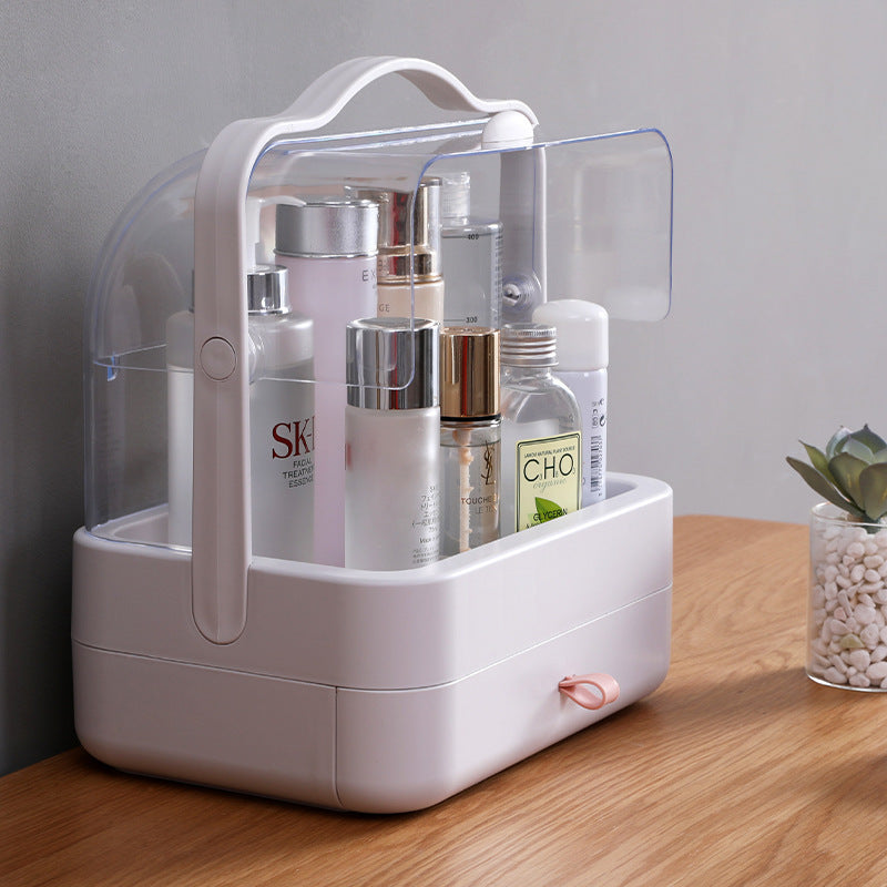 Desktop Transparent Dust-like Portable Cosmetics Storage Box
