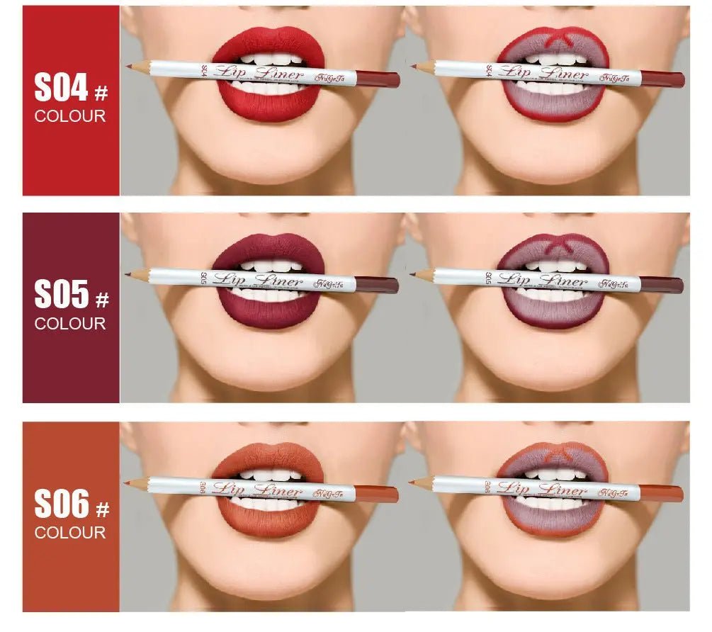 Burford Glow Waterproof Matte Lip Liner – 12 Shades