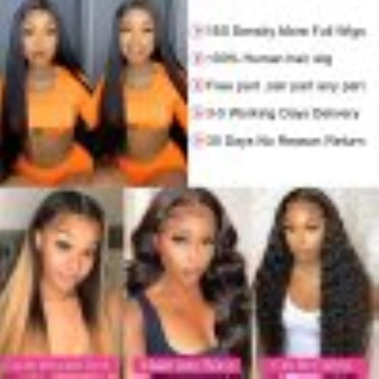 13x4 Lace Front Human Hair Wig, Straight Wig Natural Color, 150 Density - Burford Glow