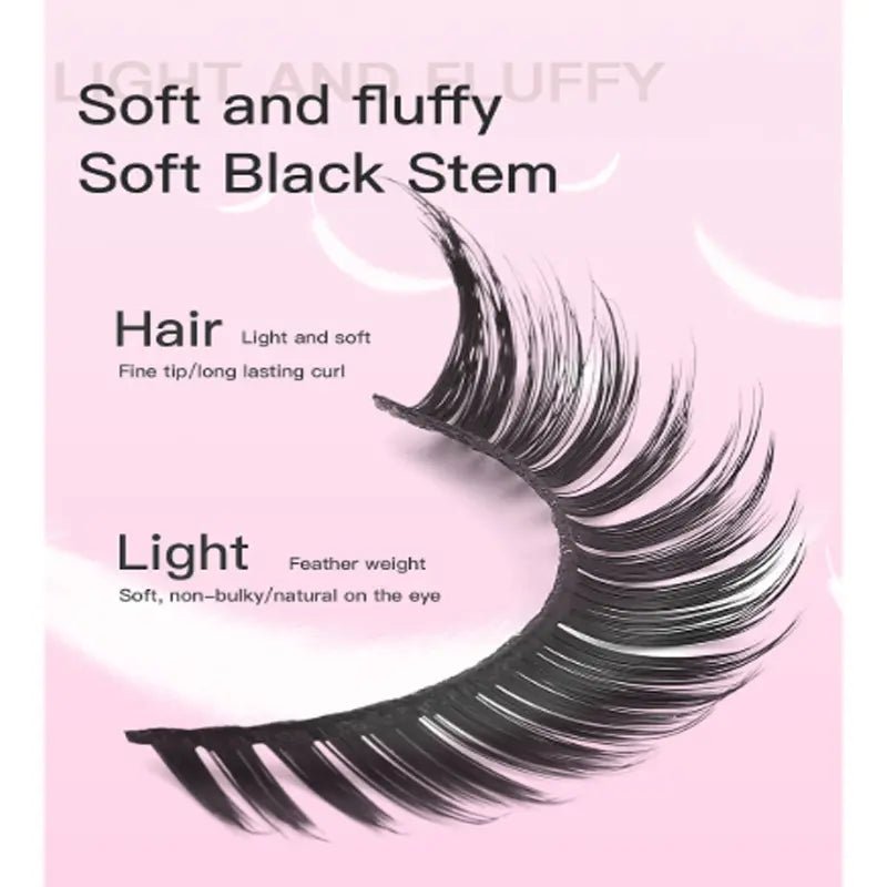 Burford Glow 15-Pair 3D Cat Eye Wispy False Lash Set