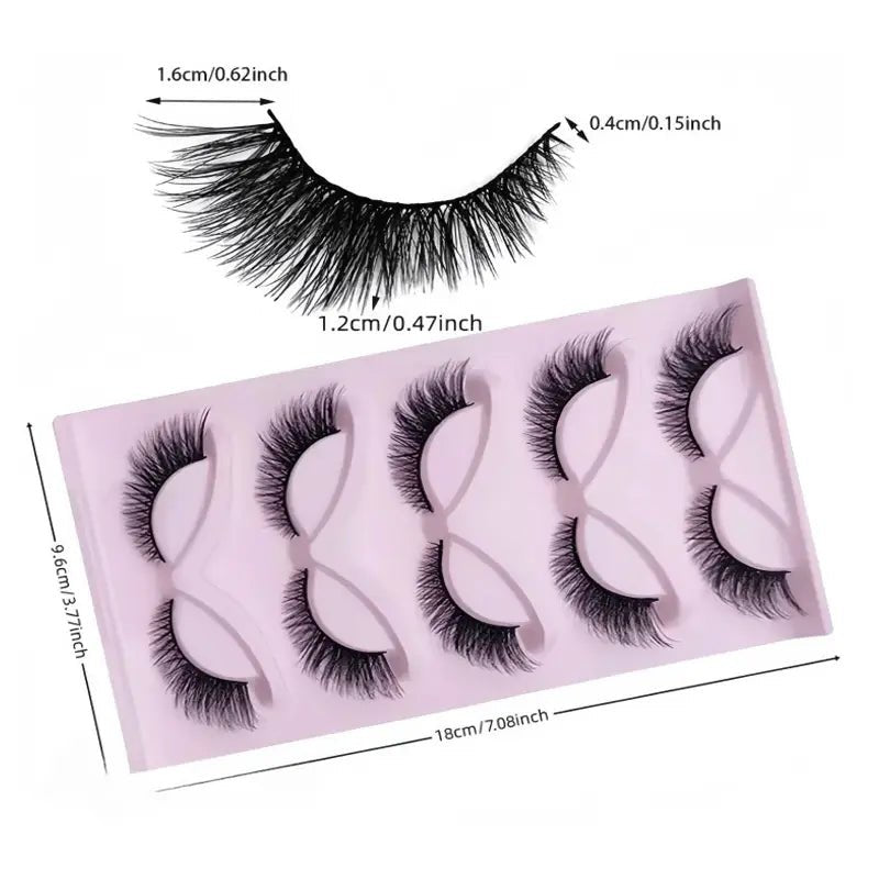 Burford Glow 15-Pair 3D Cat Eye Wispy False Lash Set