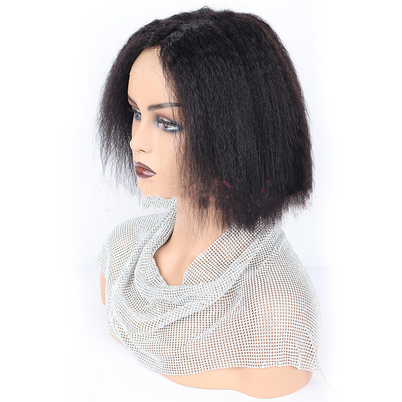 Burford Glow Kinky Straight Bob Lace Front Human Hair Wig