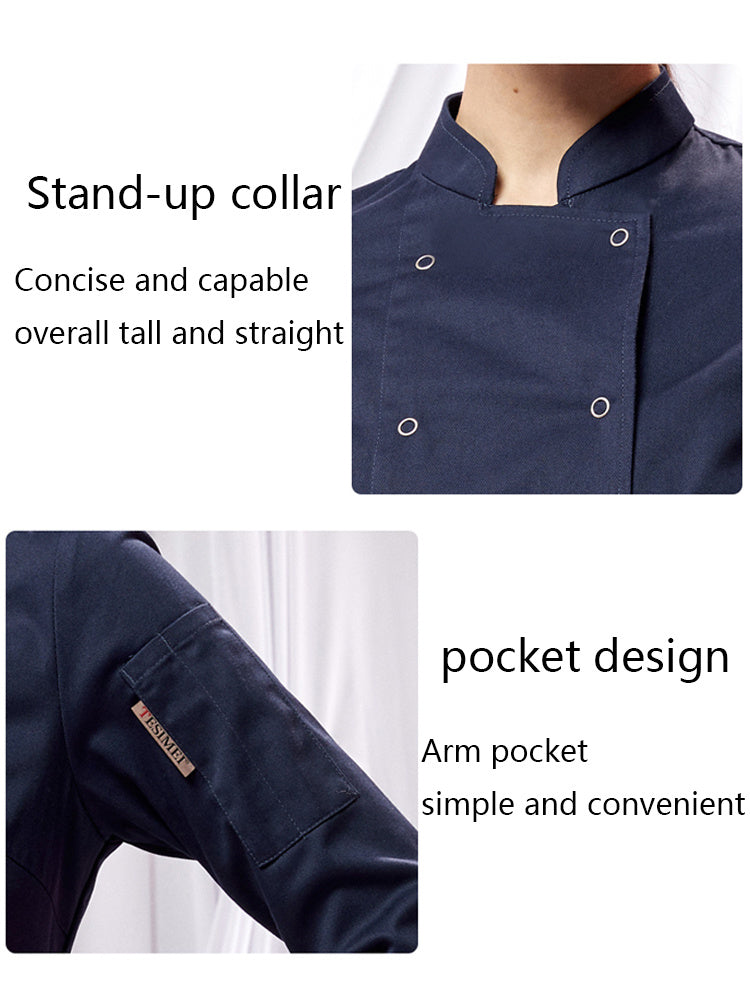 Chef's Clothing Women's Long Sleeve Slim Fashion Catering