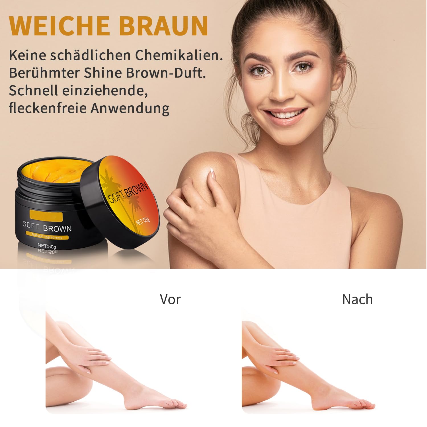 Burford Glow Aftersun Repair & Tanning Cream | Even Skin Tone