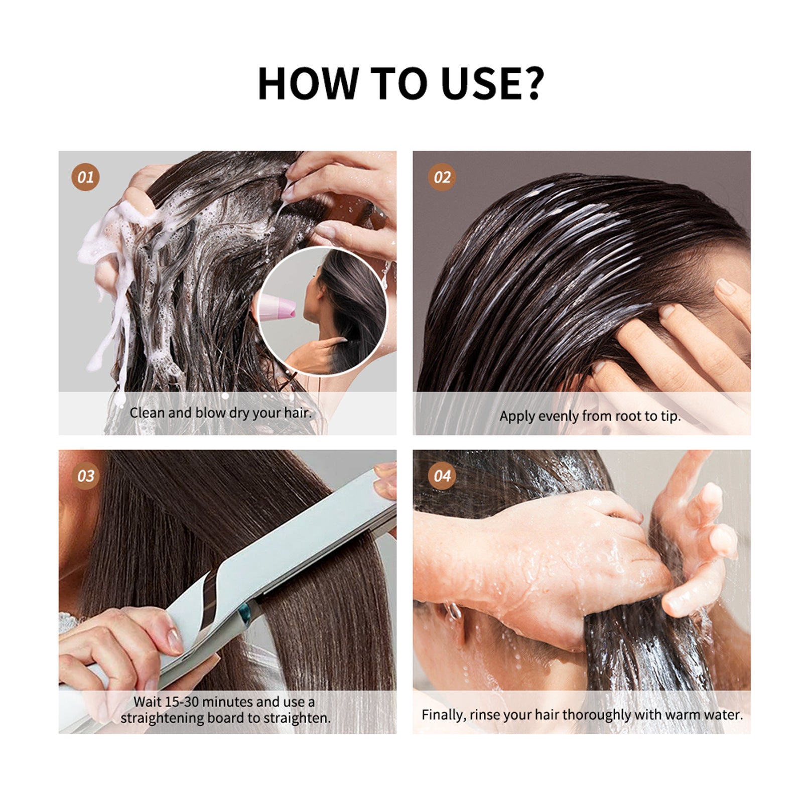 Keratin Hair Straightener Correction Non-ironing