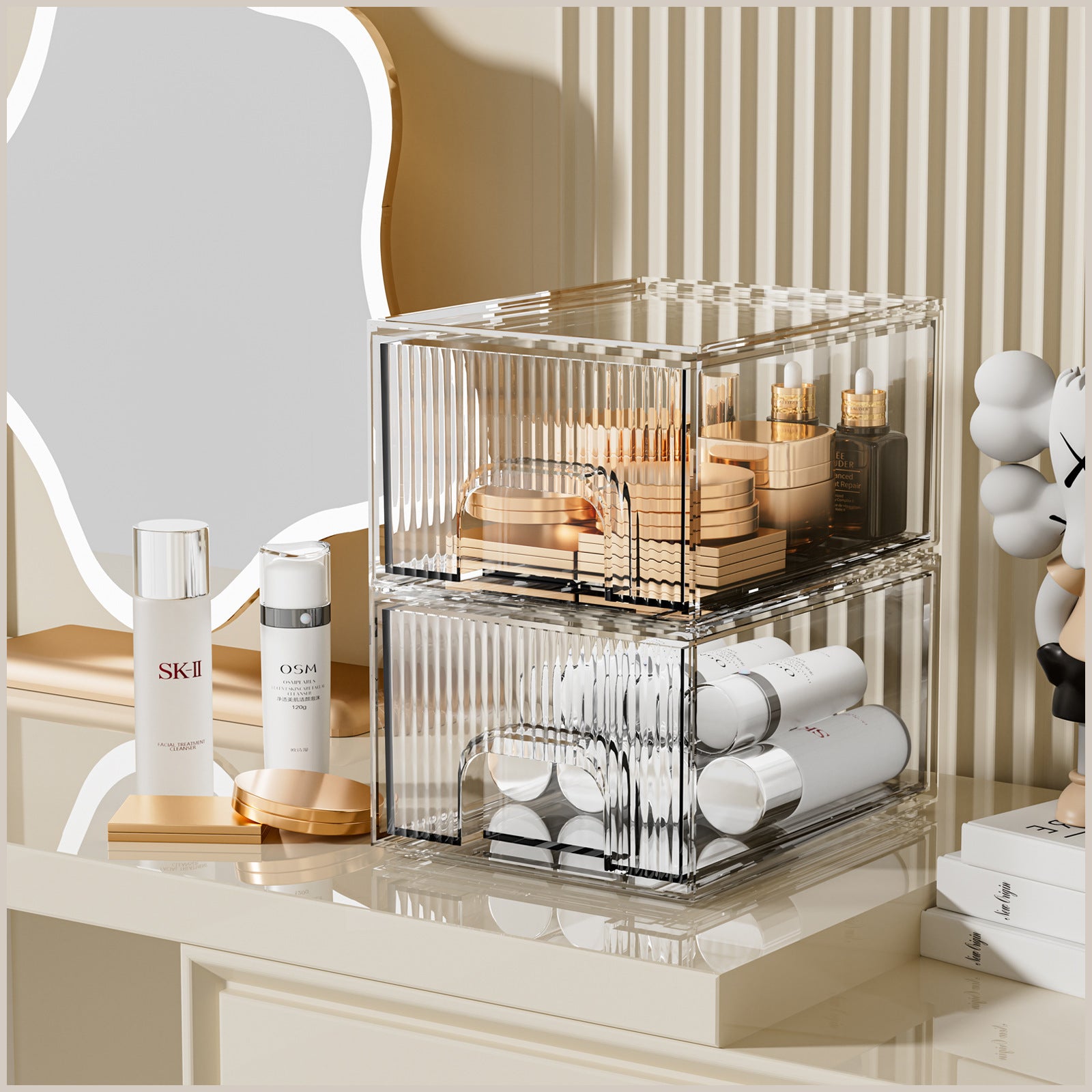 Acrylic Large-capacity Cosmetics Storage Dustproof