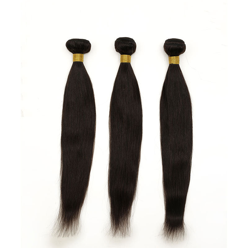 Human Hair Bundles Straight Extensions, Natural Color