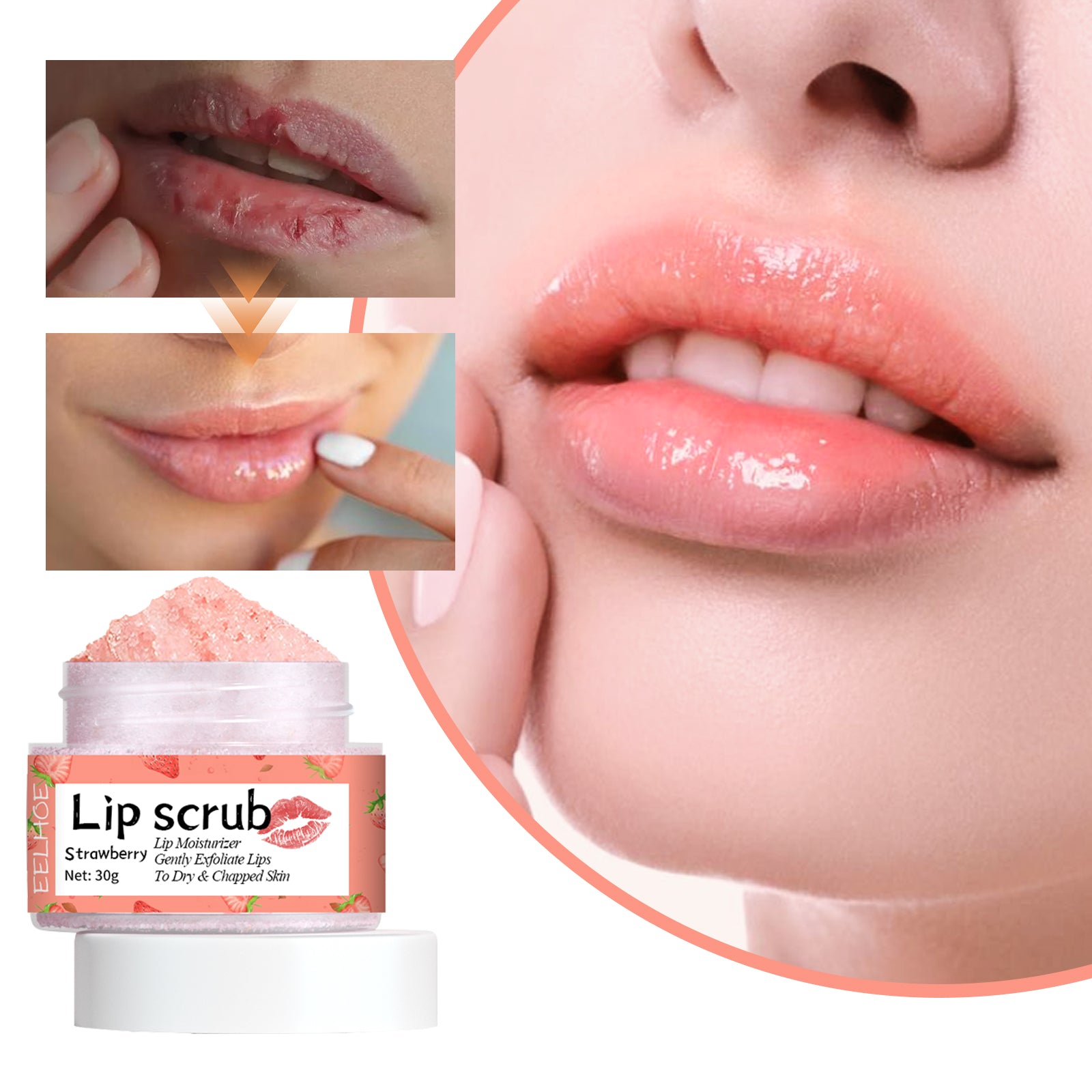 Burford Glow Strawberry Lip Scrub — Nourishing & Exfoliating
