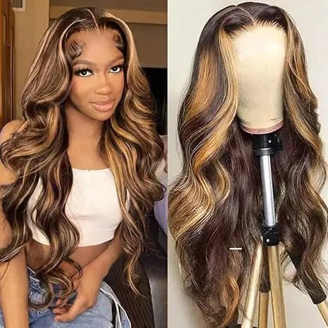 4x4 Body Wave Lace Closure Human Hair Wig | Burford Glow