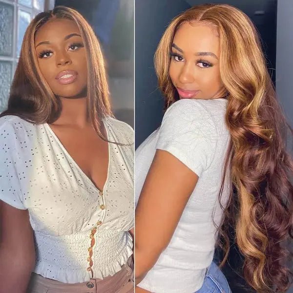 4x4 Body Wave Lace Closure Human Hair Wig | Burford Glow