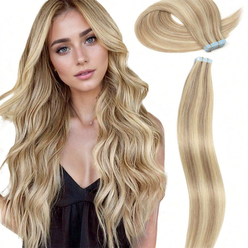 Burford Glow Platinum Blonde Tape-In Remy Human Hair Extensions