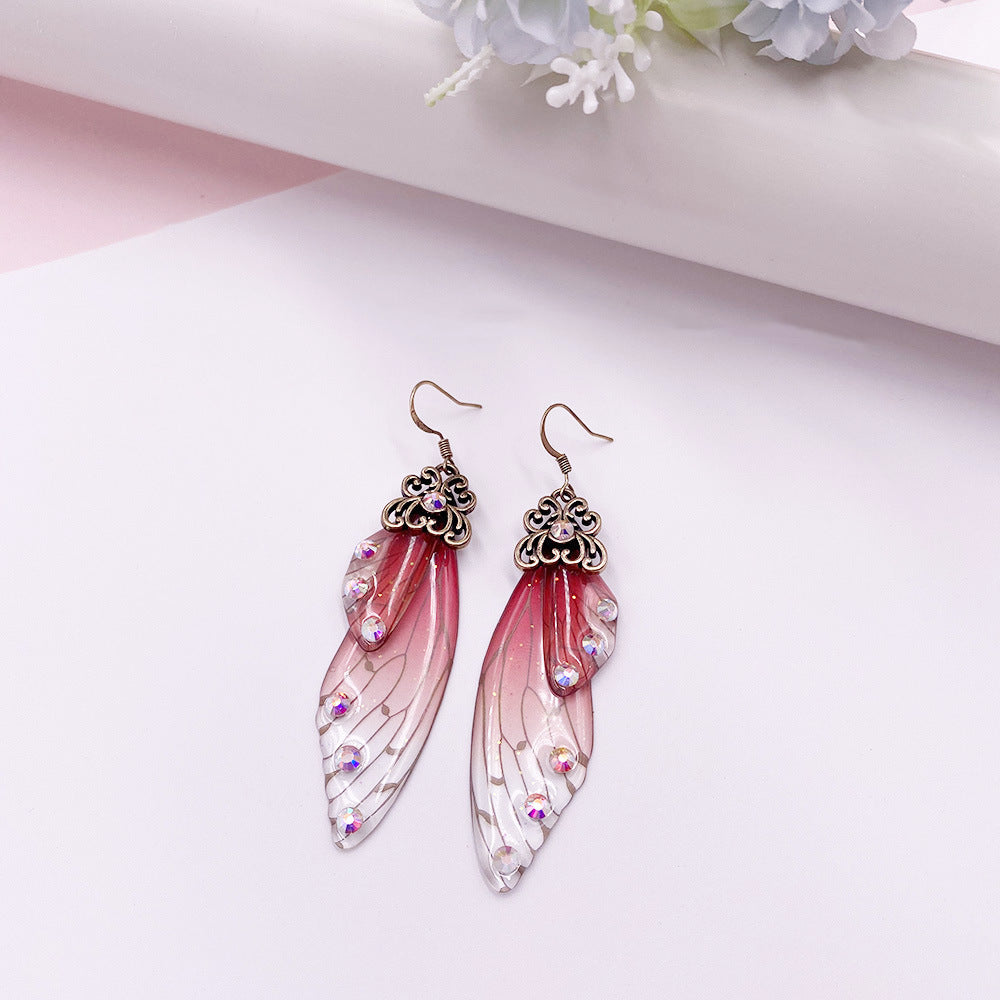 Fashion Butterfly Wings Bridal Earrings Women