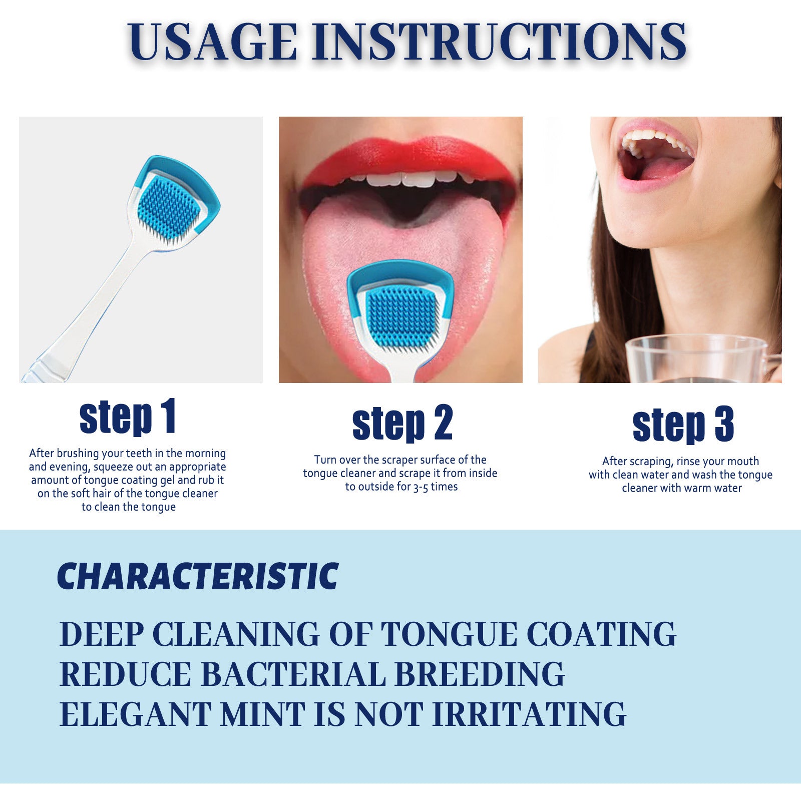 Oral Cleaning And Care Odor Removal Gel With Brush