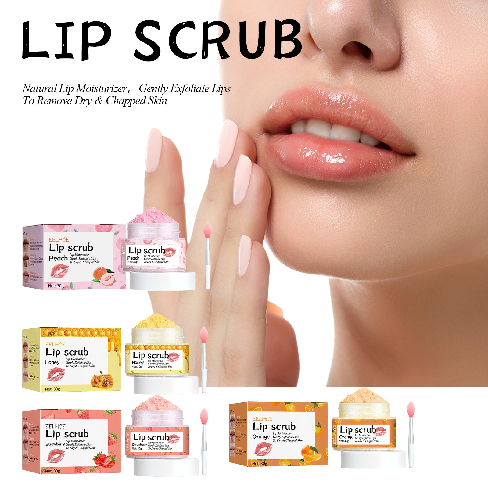 Burford Glow Strawberry Lip Scrub — Nourishing & Exfoliating