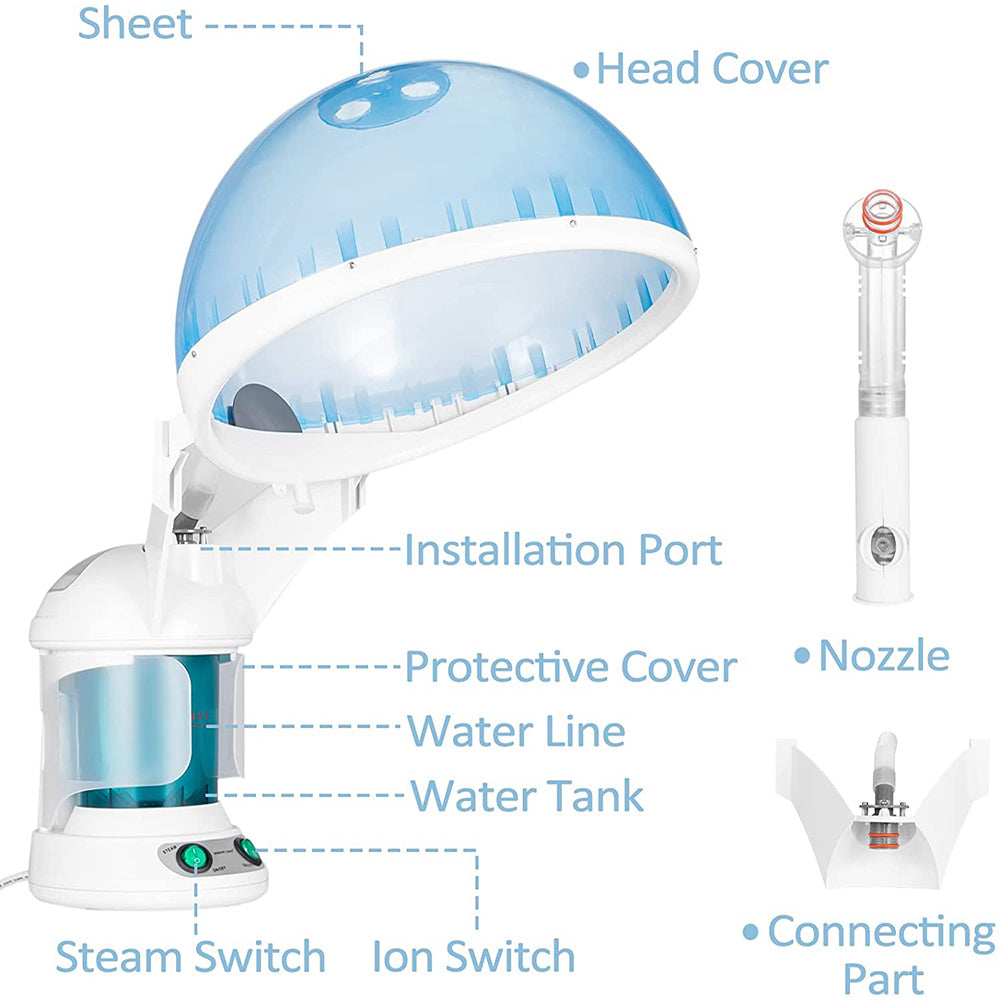 K.SKIN 2 In 1 Hair And Facial Steamer, Hair Steamer, Face Steamer, Hair Humidifier, Hot Mist Moisturizing, Hydration System Sprayer, Personal Care Use