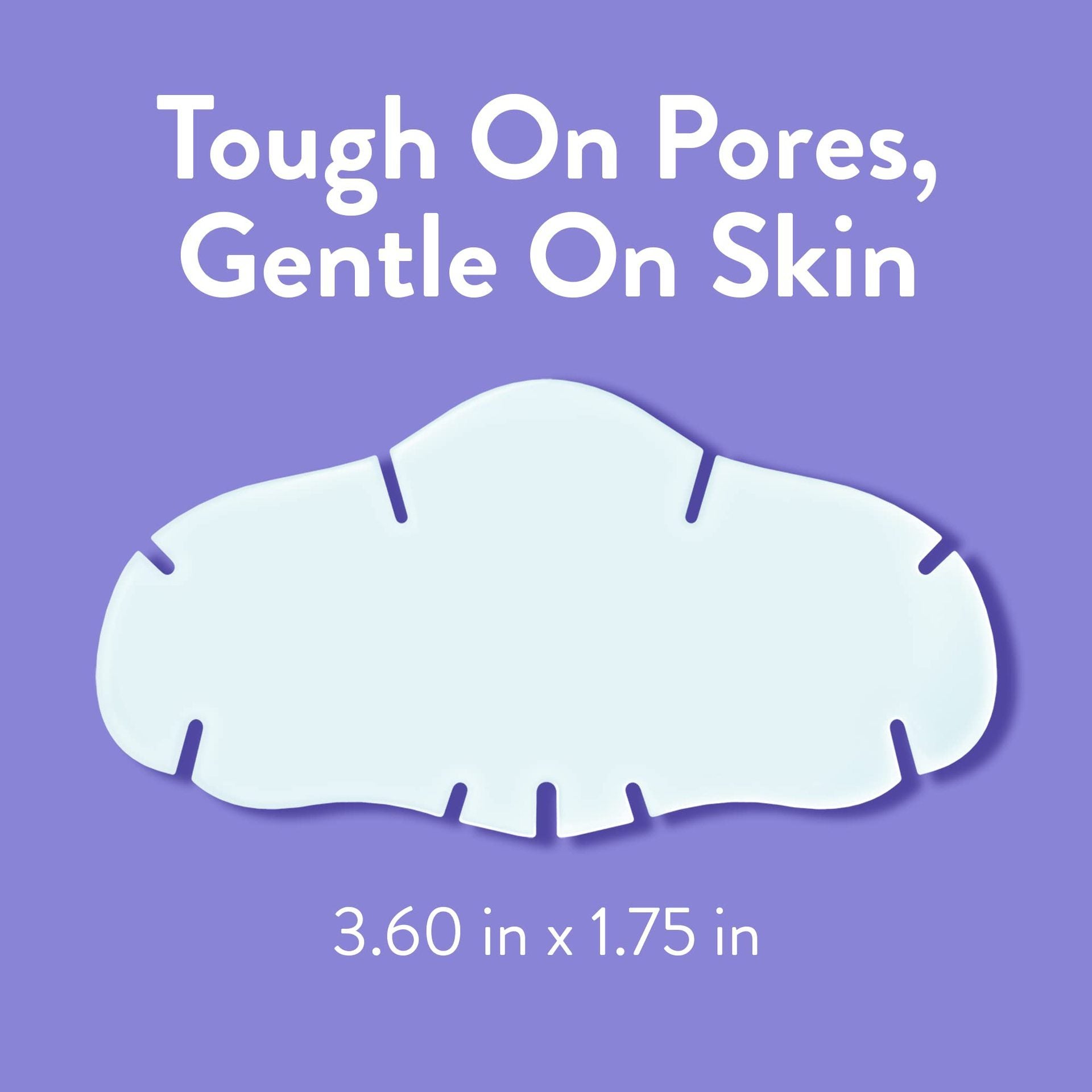 Facial care acne nasal stickers showcasing gentle skin treatment with dimensions 3.60 in x 1.75 in.