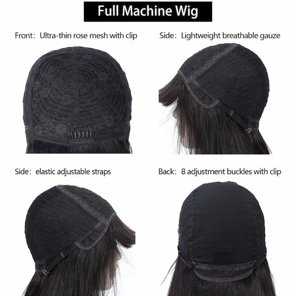 Burford Glow Water Wave Bob Wig – Full Machine Made