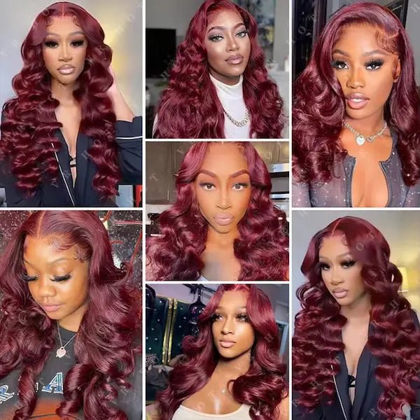 Burford Glow Burgundy 13x4 HD Lace Body Wave Human Hair Wig