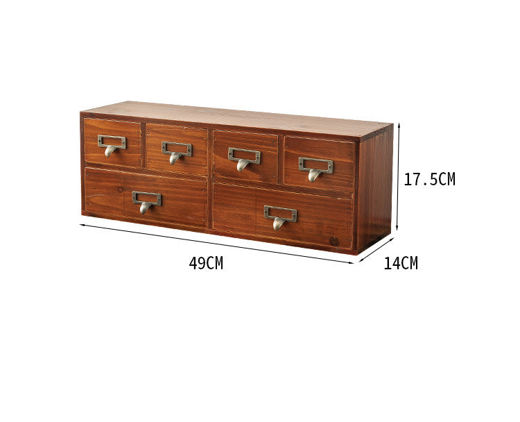 Simple Wooden Desktop Cosmetics Storage Box