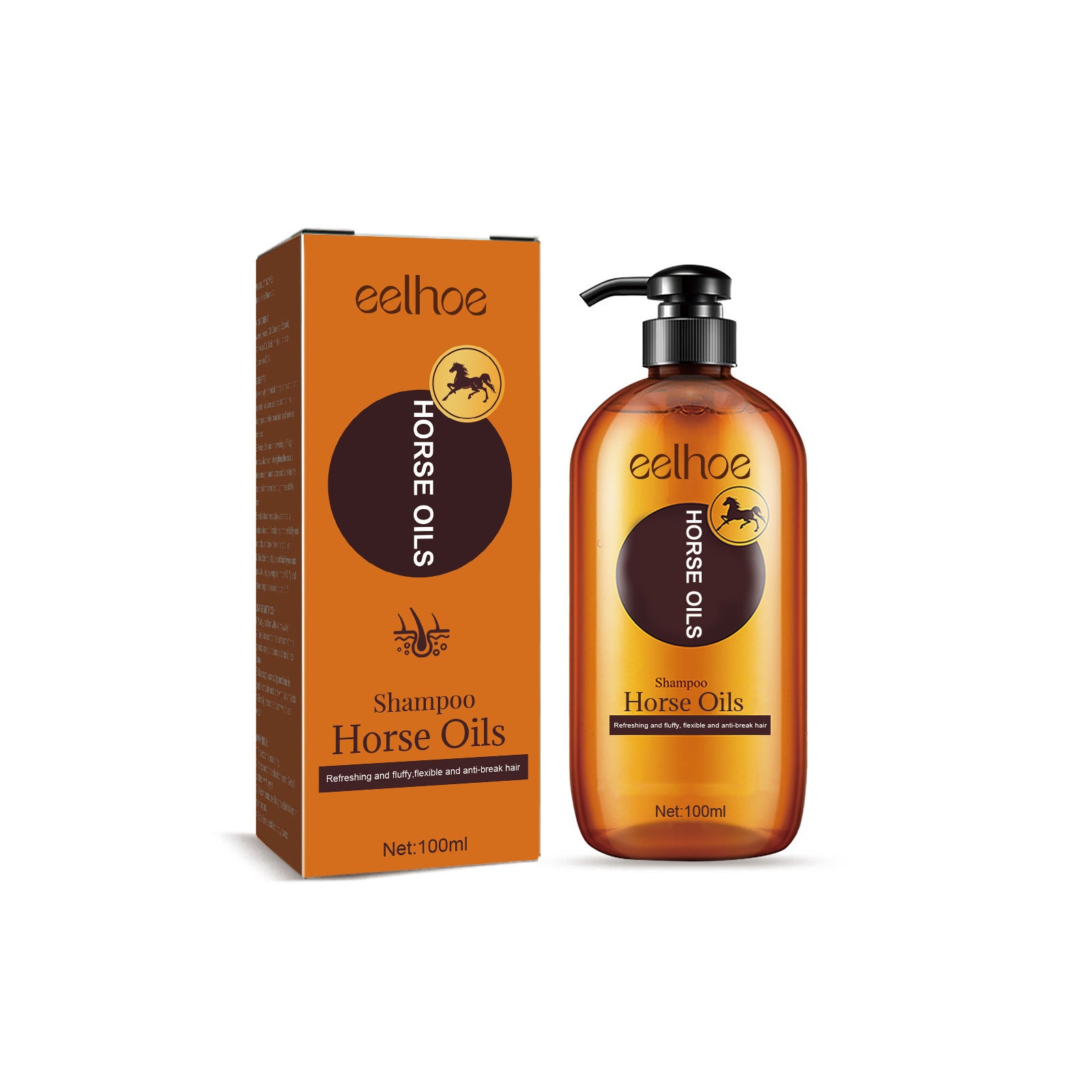 Horse Oil Shampoo Deep Cleansing Scalp Dandruff Oil Control Fluffy Moisturizing Hair Care