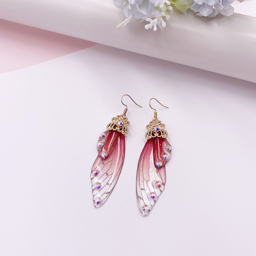 Fashion Butterfly Wings Bridal Earrings Women