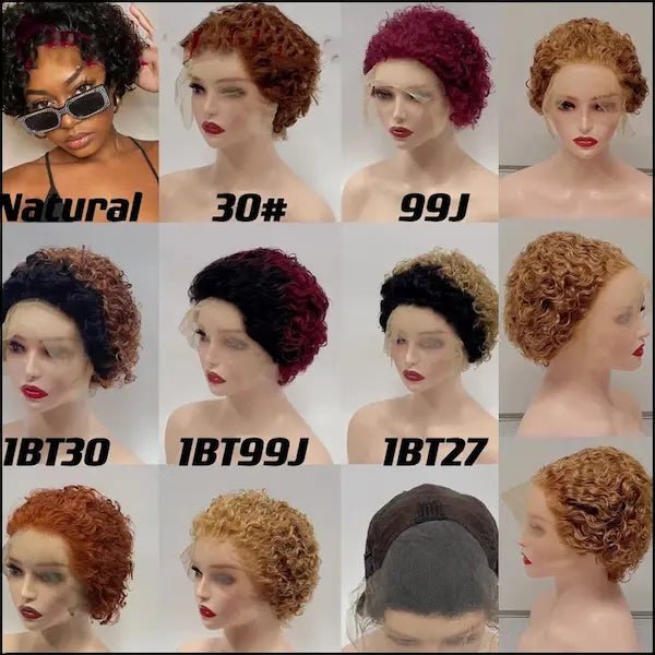 Short Curly Lace Front Human Hair Wig | Burford Glow