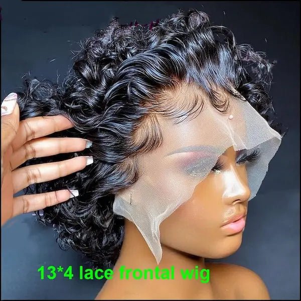Short Curly Lace Front Human Hair Wig | Burford Glow