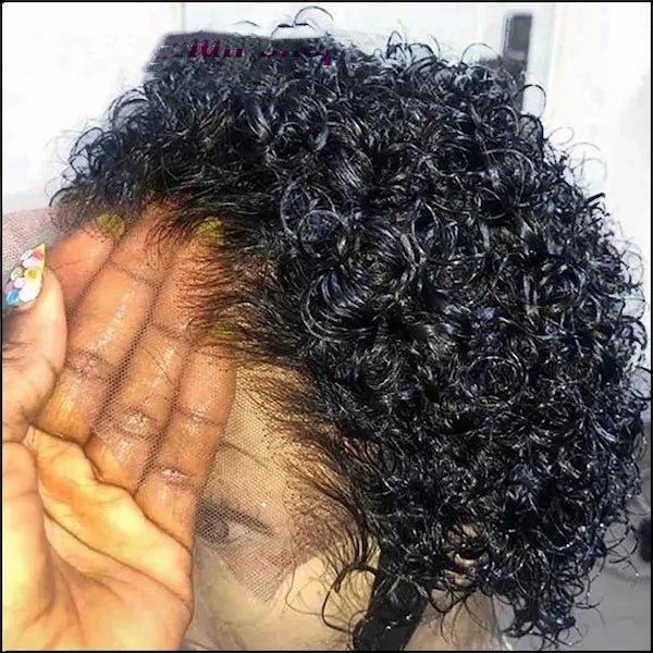 Short Curly Lace Front Human Hair Wig | Burford Glow