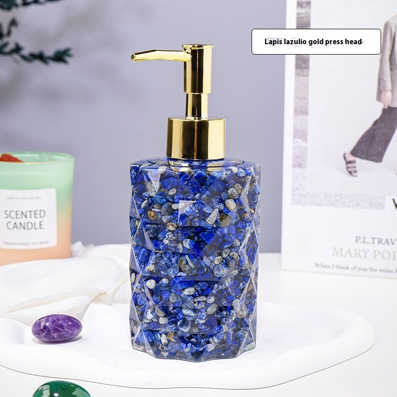 Natural Crystal Gravel Cosmetics Storage Bottle