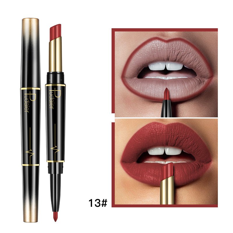 Double-Ended Matte Lipstick & Lip Liner – 16 Shades