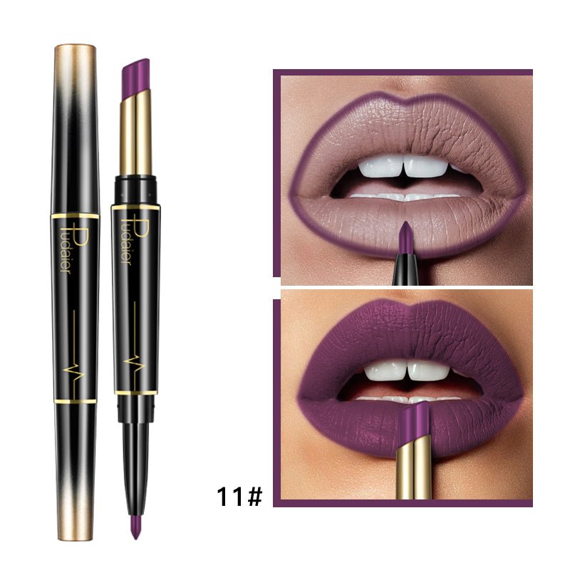 Double-Ended Matte Lipstick & Lip Liner – 16 Shades