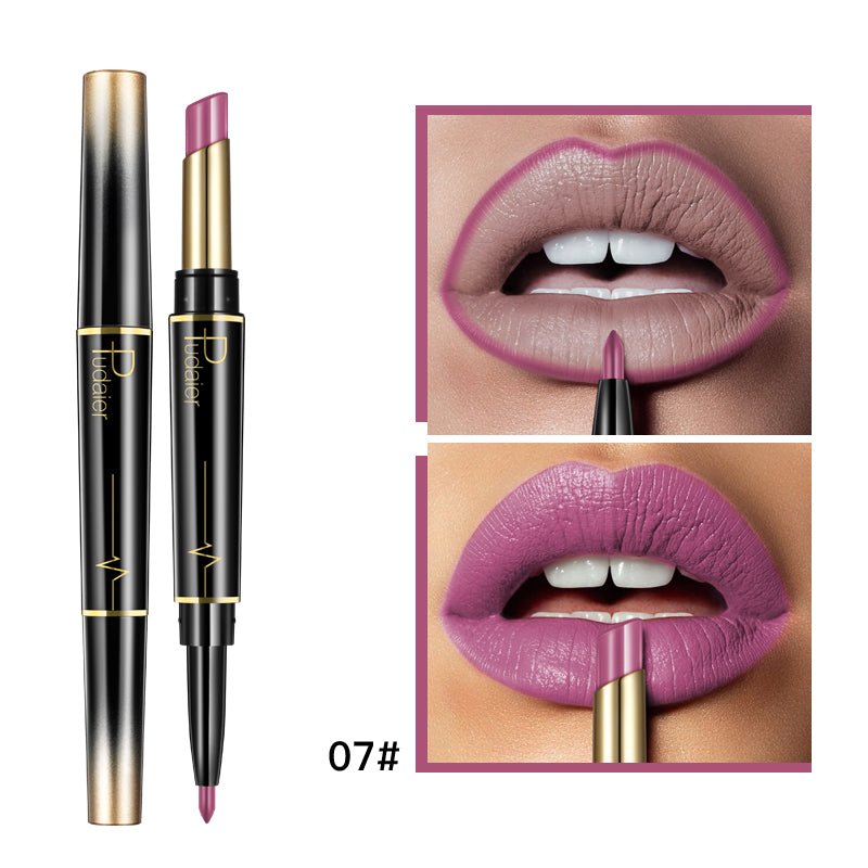 Double-Ended Matte Lipstick & Lip Liner – 16 Shades