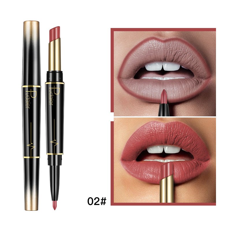 Double-Ended Matte Lipstick & Lip Liner – 16 Shades