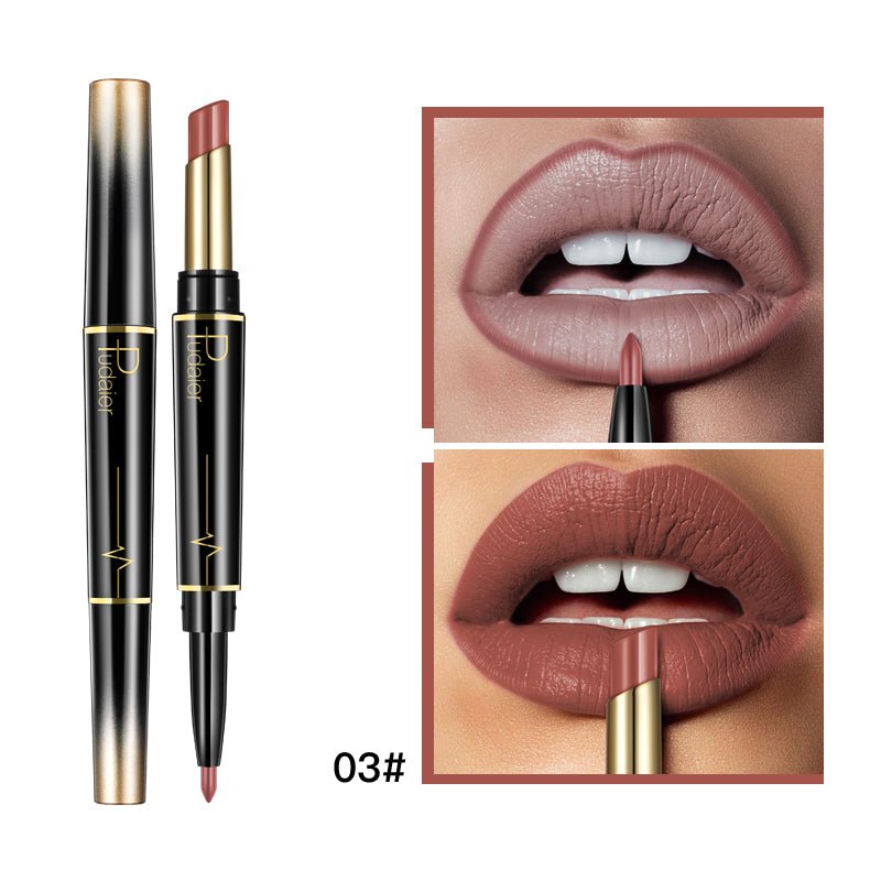 Double-Ended Matte Lipstick & Lip Liner – 16 Shades