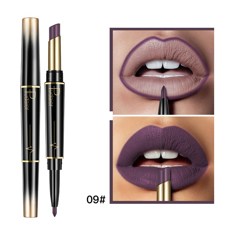 Double-Ended Matte Lipstick & Lip Liner – 16 Shades