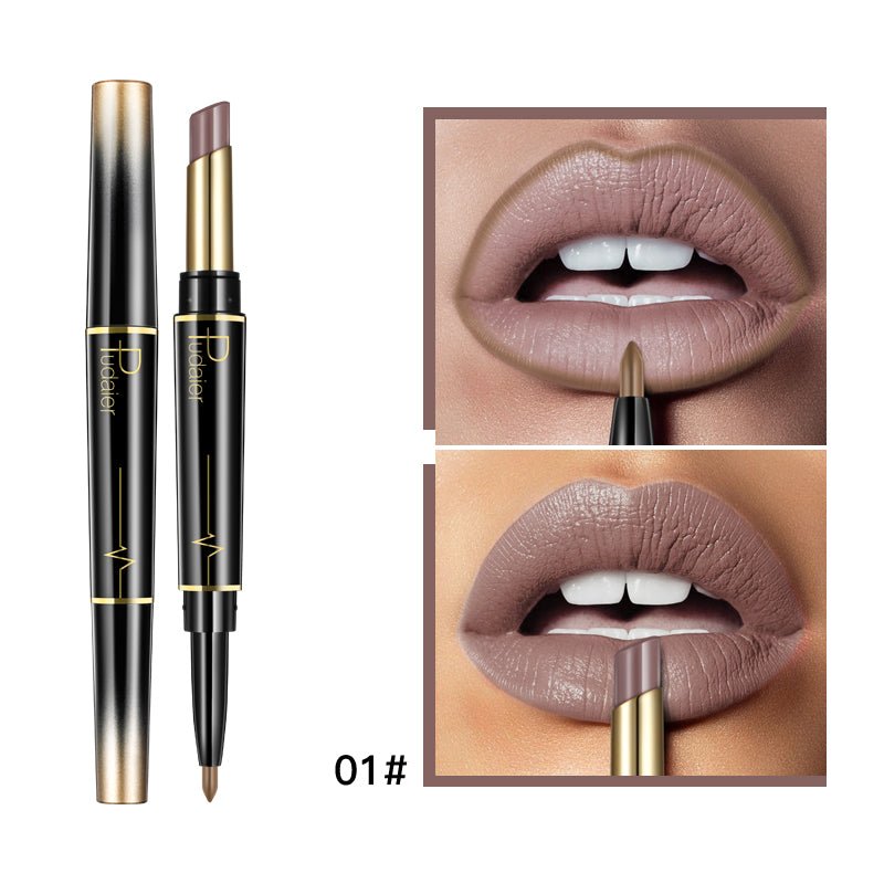 Double-Ended Matte Lipstick & Lip Liner – 16 Shades
