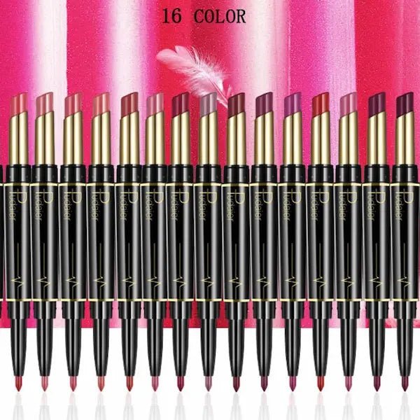 Double-Ended Matte Lipstick & Lip Liner – 16 Shades