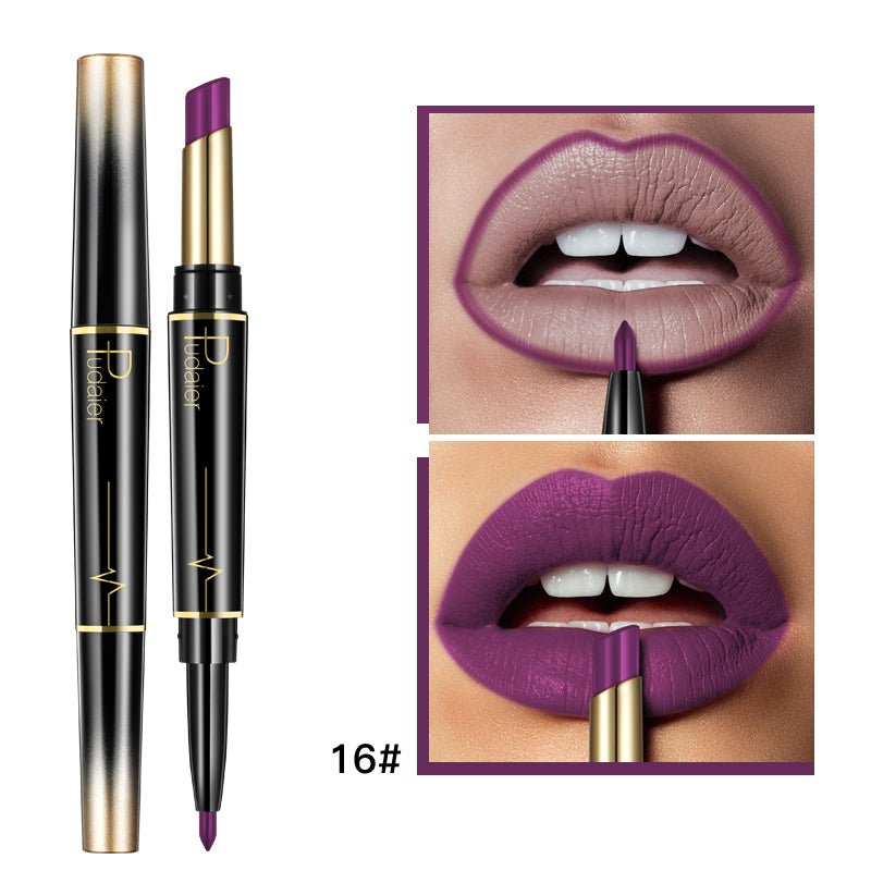 Double-Ended Matte Lipstick & Lip Liner – 16 Shades