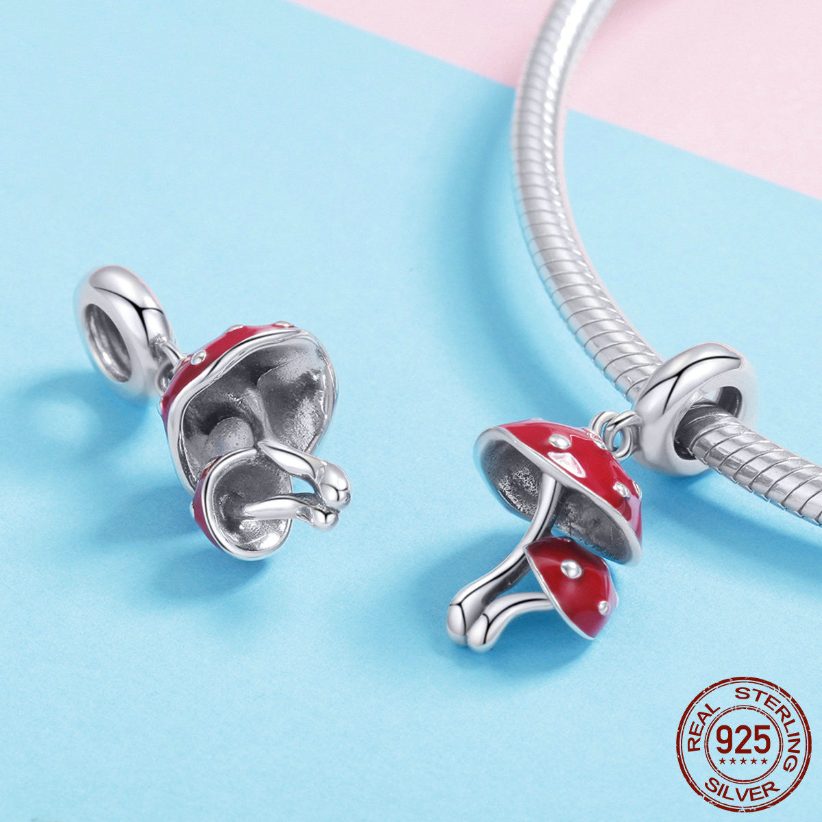 Jewelry Mushroom Silver Pendant Fashion DIY