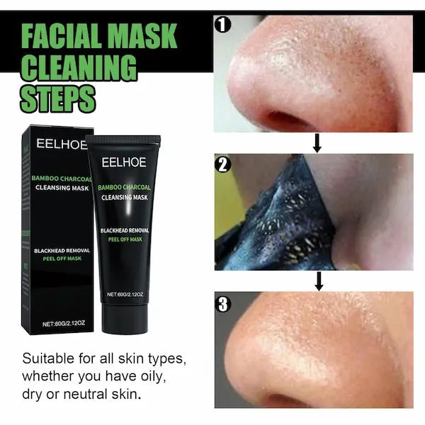 Charcoal Blackhead Peel-Off Mask – Deep Pore & T-Zone Oil Control