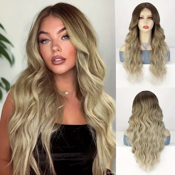 Long Curly Lace Front Wig – Heat-Resistant, 16 Colour Options