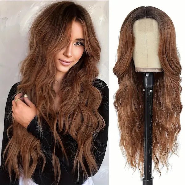 Long Curly Lace Front Wig – Heat-Resistant, 16 Colour Options