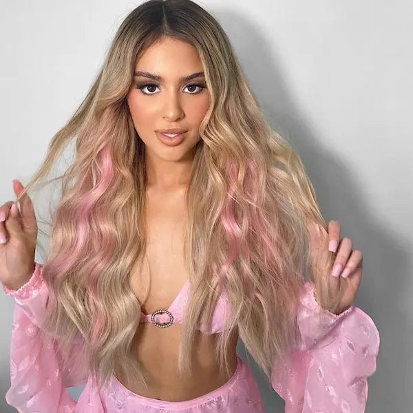 Long Curly Lace Front Wig – Heat-Resistant, 16 Colour Options
