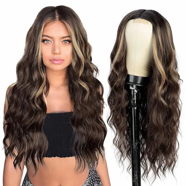 Long Curly Lace Front Wig – Heat-Resistant, 16 Colour Options