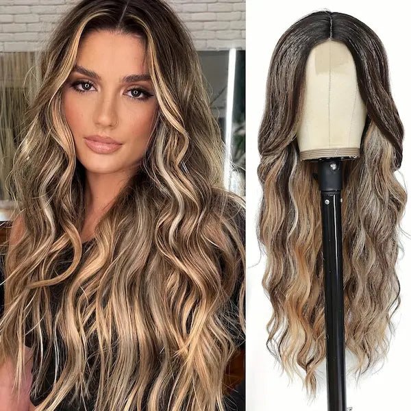 Long Curly Lace Front Wig – Heat-Resistant, 16 Colour Options