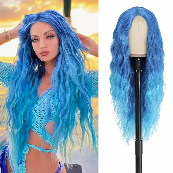 Long Curly Lace Front Wig – Heat-Resistant, 16 Colour Options