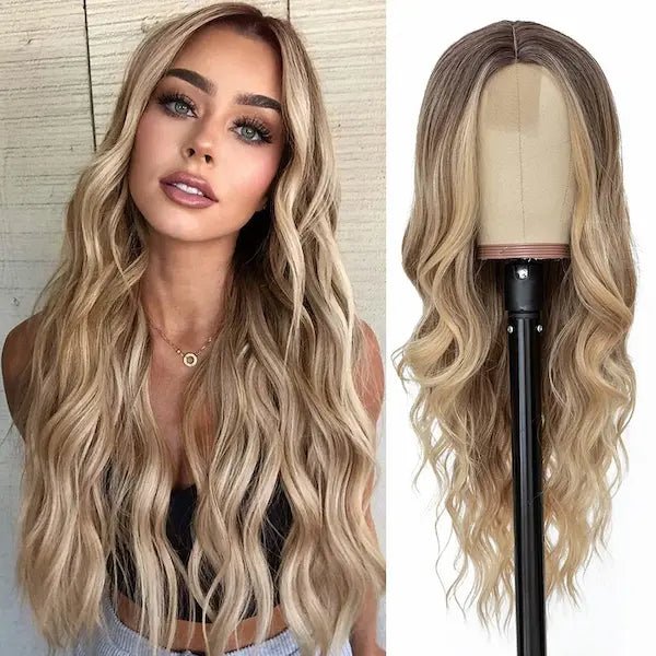 Long Curly Lace Front Wig – Heat-Resistant, 16 Colour Options