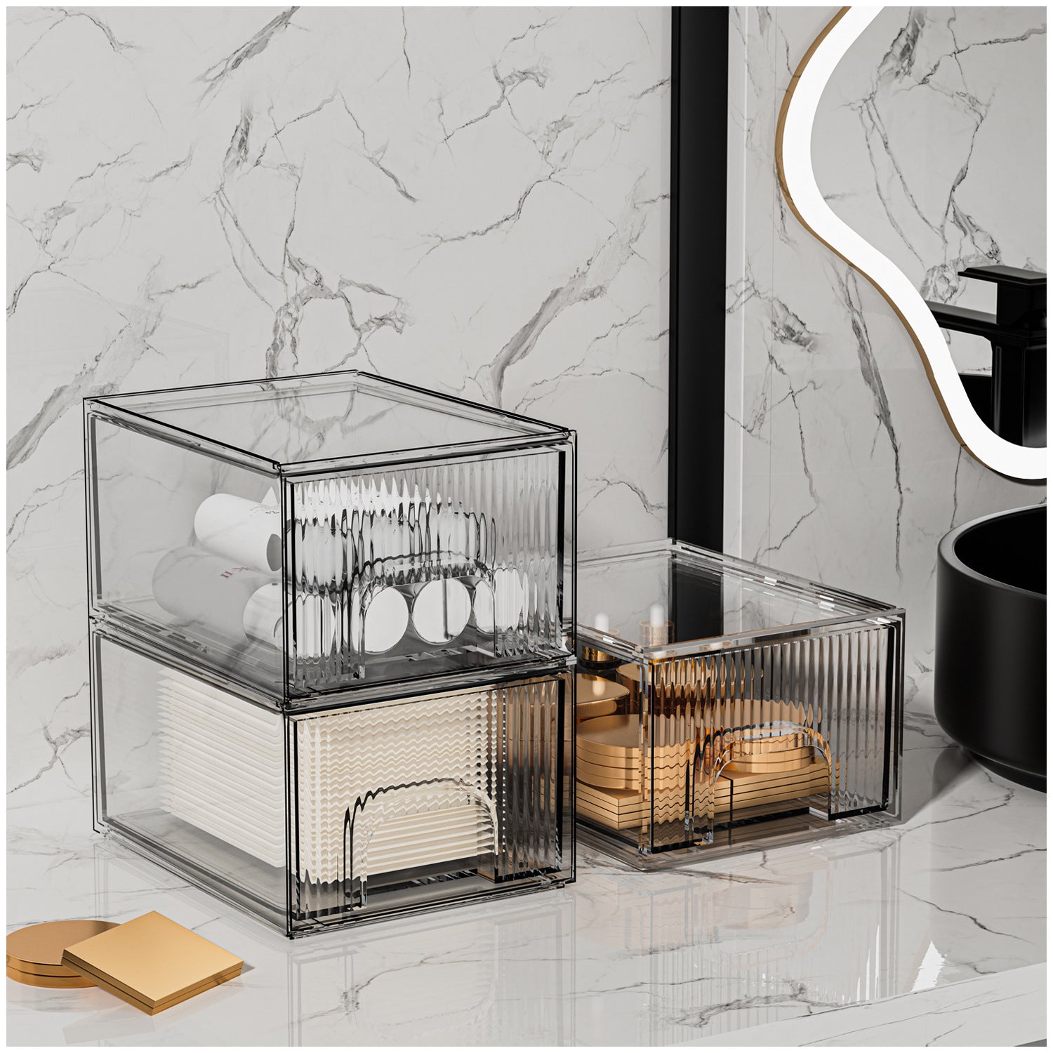 Acrylic Large-capacity Cosmetics Storage Dustproof